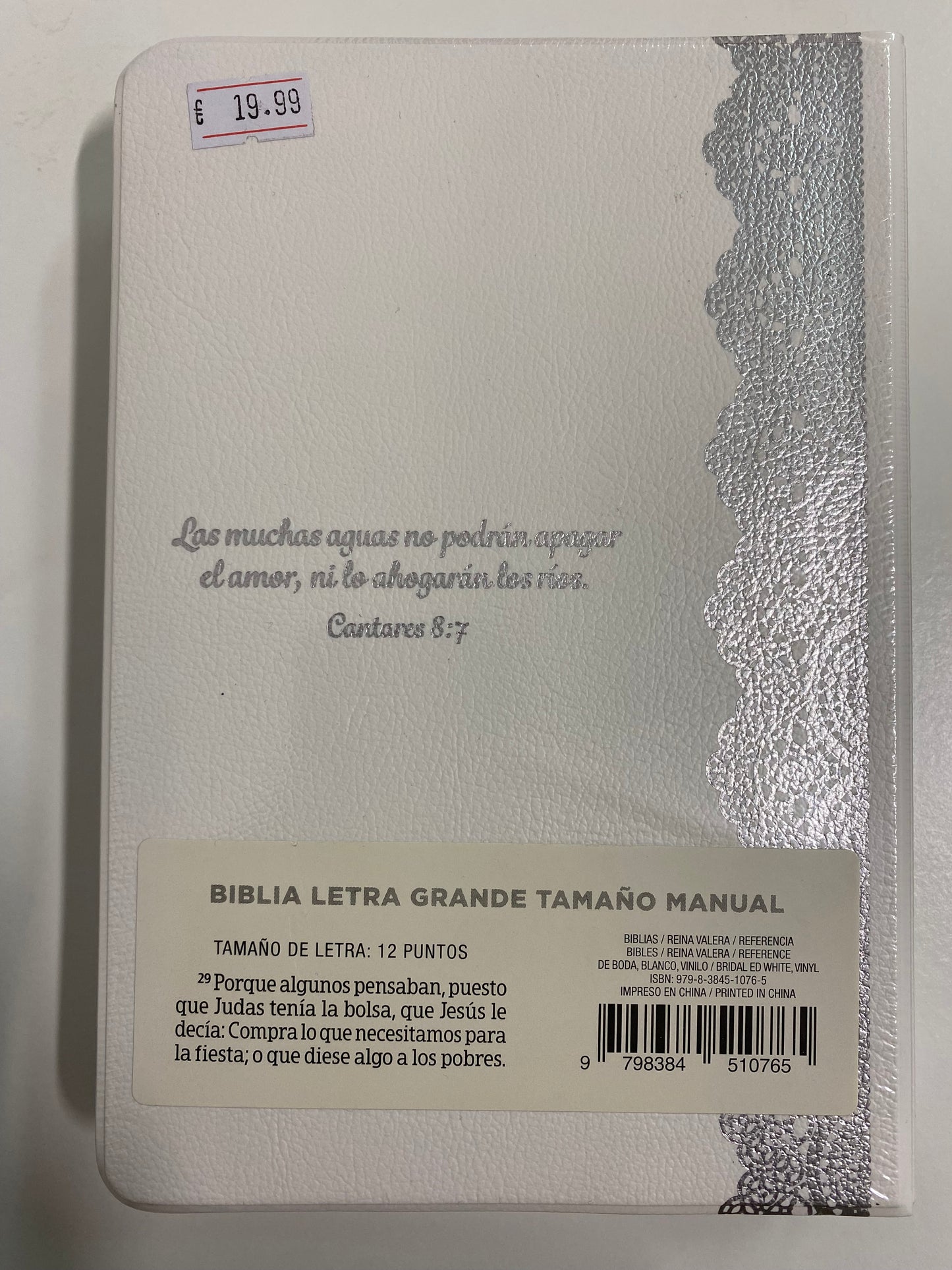 Biblia RVR 1960 letra grande blanco