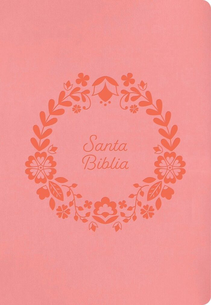 Biblia de regalos y premios. Imitación piel Rosa