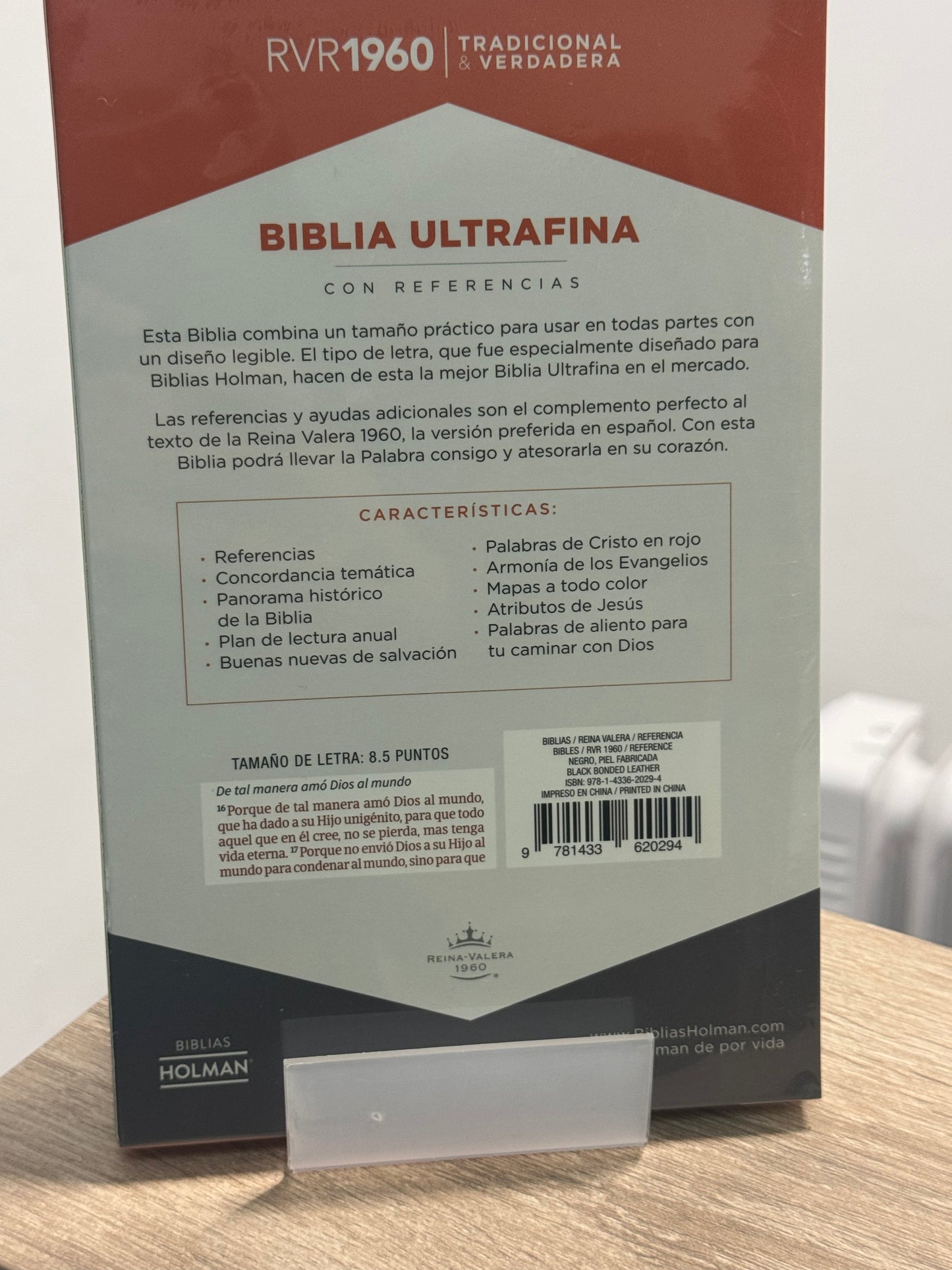 Biblia RVR 1960 Ultrafina Piel Negra