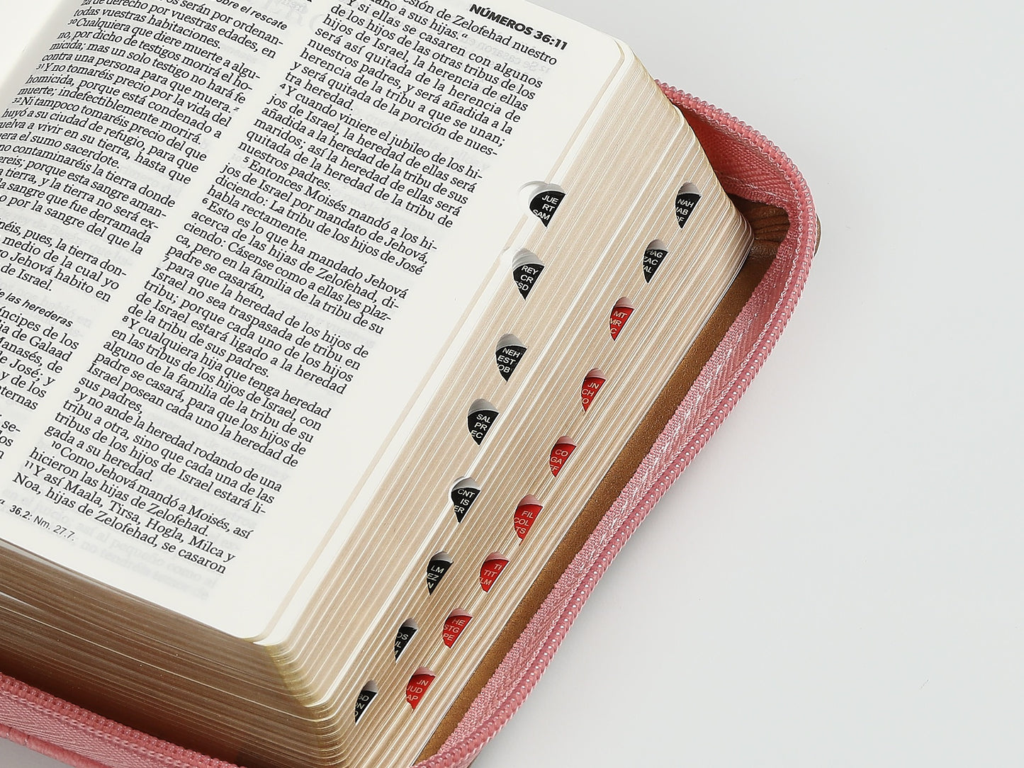 Biblia RVR60 Bolsillo Rosa Con Cierre indice