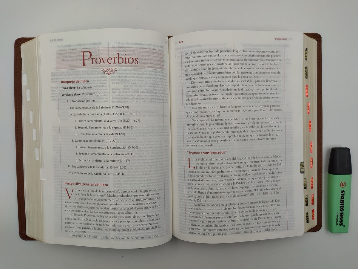 Biblia RVR 1960 de Estudio Wiersbe Vidas Transformadas indice