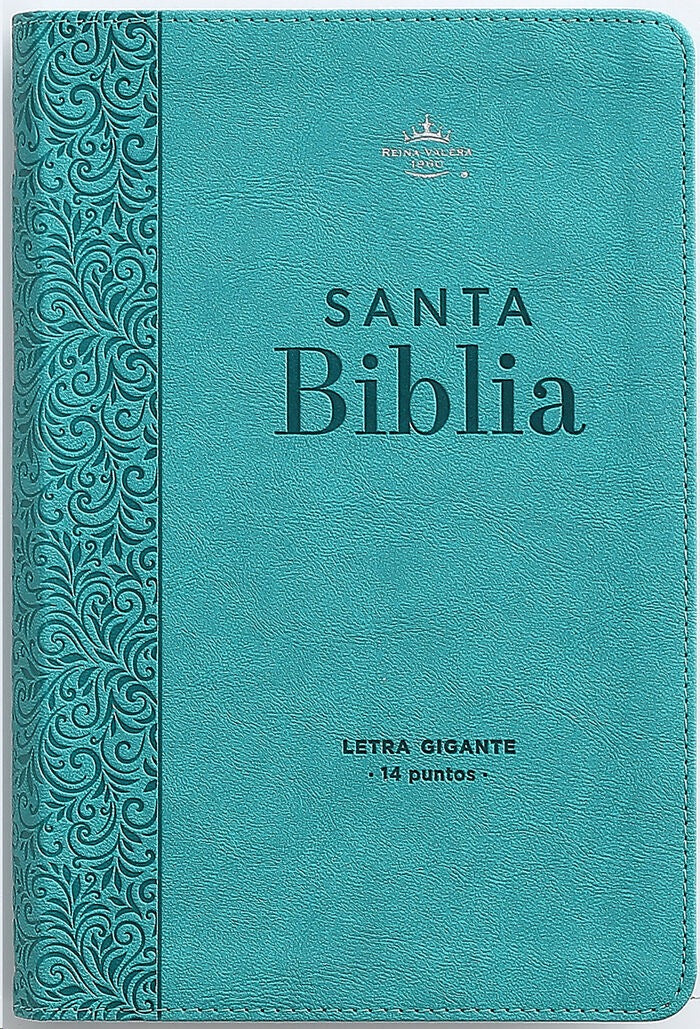 Biblia RVR60 Tamaño manual letra GIgante turquesa