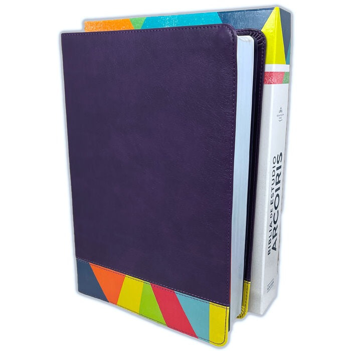 Biblia de estudio Arcoiris RVR60 morado