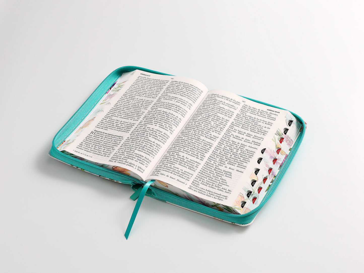 Biblia RVR60 Tamaño manual Letra Grande cierre indice turquesa