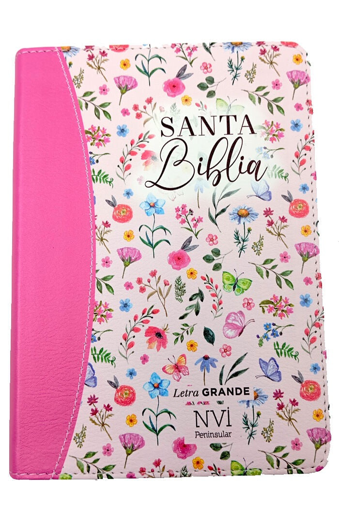 Biblia NVI Peninsular Portátil Letra Grande Floral