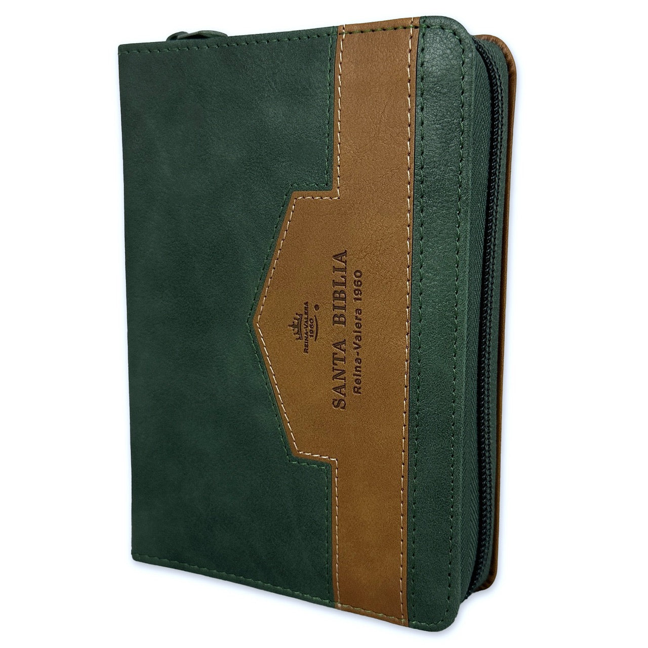 Biblia RVR60 Bolsillo verde con cierre indice