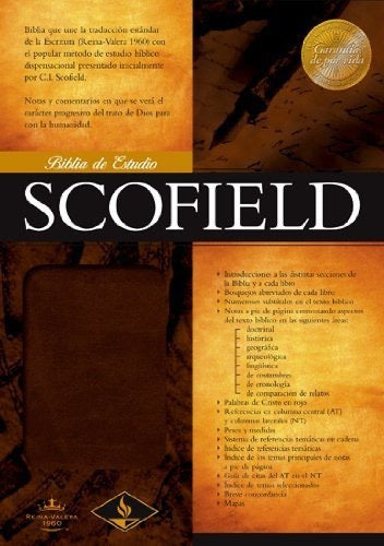 Biblia RVR 1960 de Estudio Scofield Negro Piel Fabricada con Índice