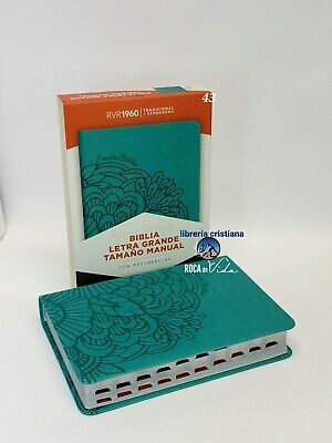 Biblia RVR 1960 Letra Grande Tamaño Manual Símil Piel con Índice