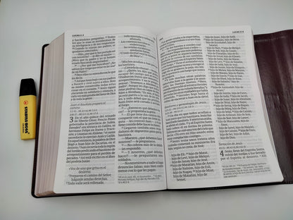 Biblia NVI Letra Súper Gigante Marrón con Solapa y Iman con Cierre