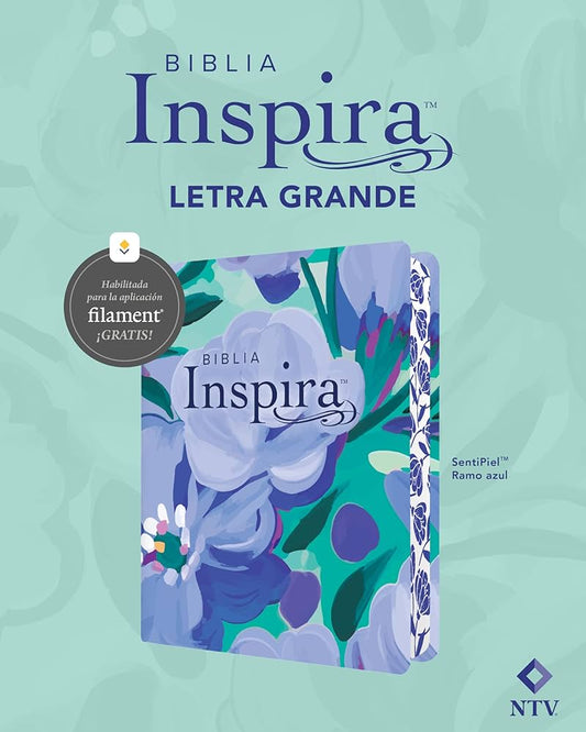 Biblia Inspira NTV letra grande Azul
