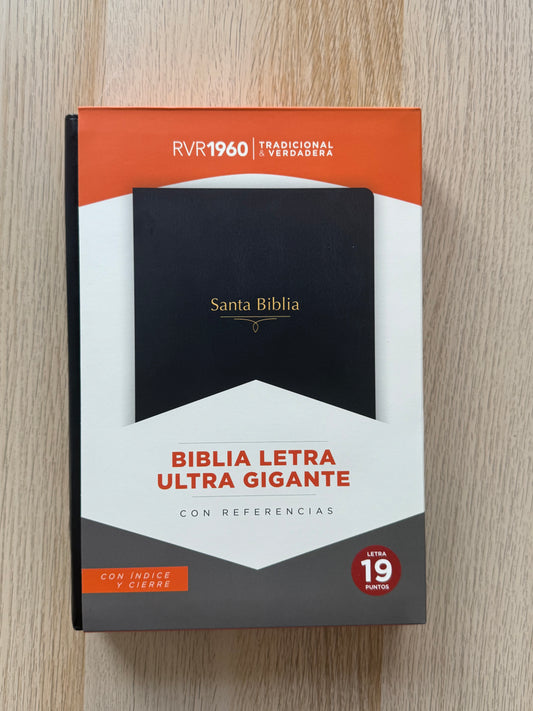 Biblia RVR60 súper gigante letra 19 puntos