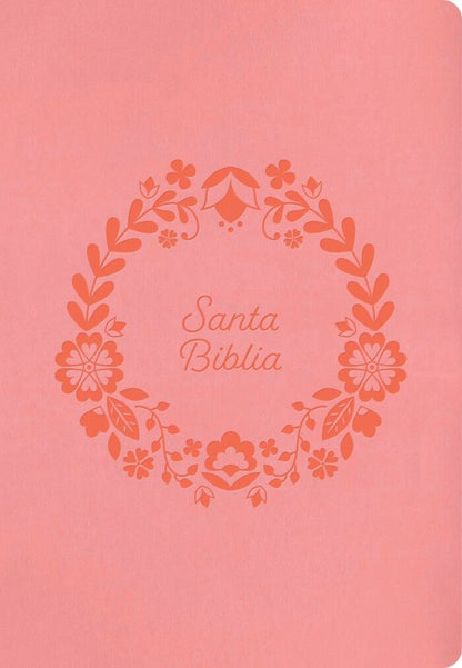 Biblia de regalos y premios. Imitación piel Rosa