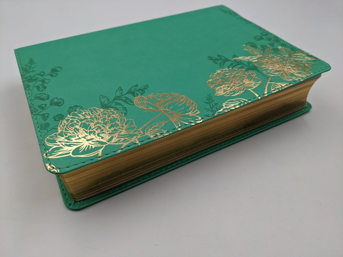 Biblia de una joven conforme al corazón de Dios semi piel verde