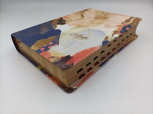 Biblia RVR 1960 Centrada en Cristo Símil Piel con Índice