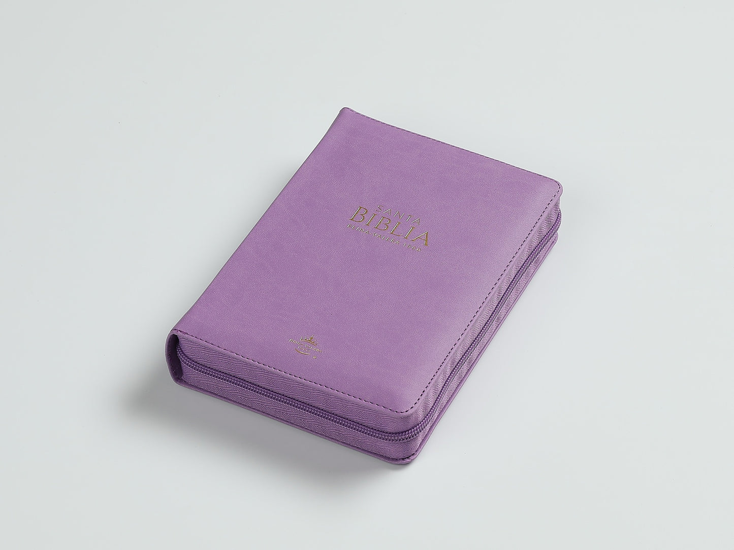 Biblia RVR 1960 Compacta Letra Grande Lila con Cierre