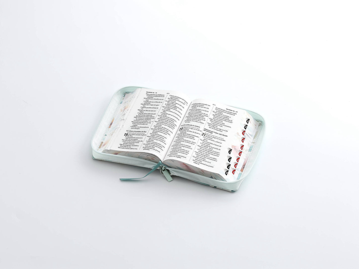 Biblia RVR60 Tamaño compacto Letra Grande 12 puntos azul cierre indice