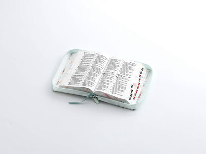 Biblia RVR60 Tamaño compacto Letra Grande 12 puntos azul cierre indice