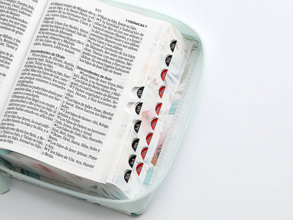 Biblia RVR60 Tamaño compacto Letra Grande 12 puntos azul cierre indice