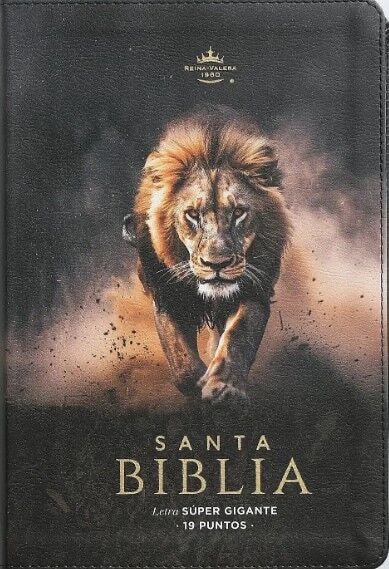 Biblia RVR60 Letra Súper Gigante piel León