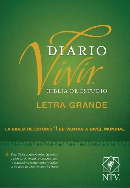 Biblia NTV de Estudio Diario Vivir Letra Grande Tapa Dura