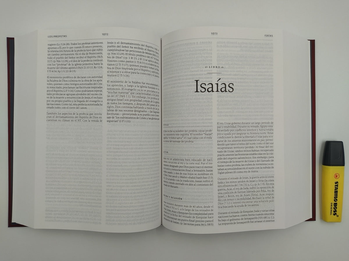 Biblia de Estudio de la Reforma LBLA tapa dura rojo con estuche