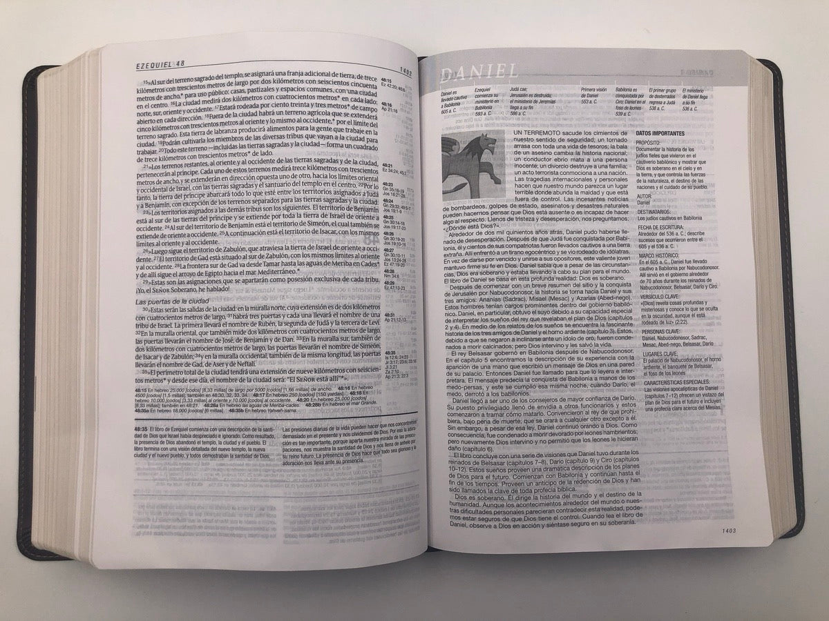 Biblia NTV de Estudio Diario Vivir Sentipiel Café