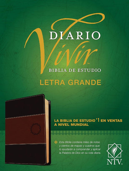 Biblia NTV de Estudio Diario Vivir Letra Grande Café
