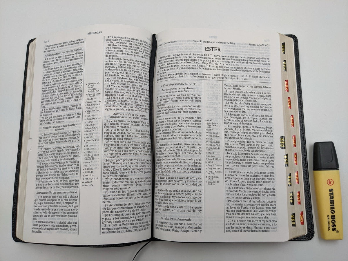 Biblia RVR 1960 de Estudio Scofield Negro semi piel indice