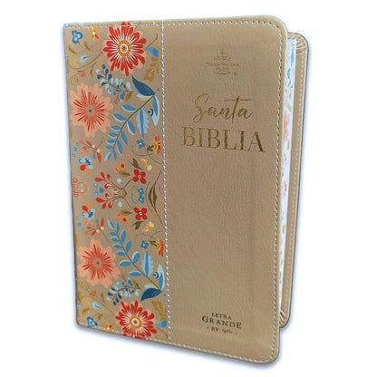 Biblia RVR60 Tamaño compacto Letra Grande 12 puntos crema