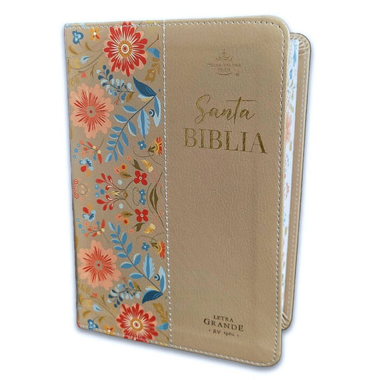 Biblia RVR60 Tamaño compacto Letra Grande 12 puntos crema