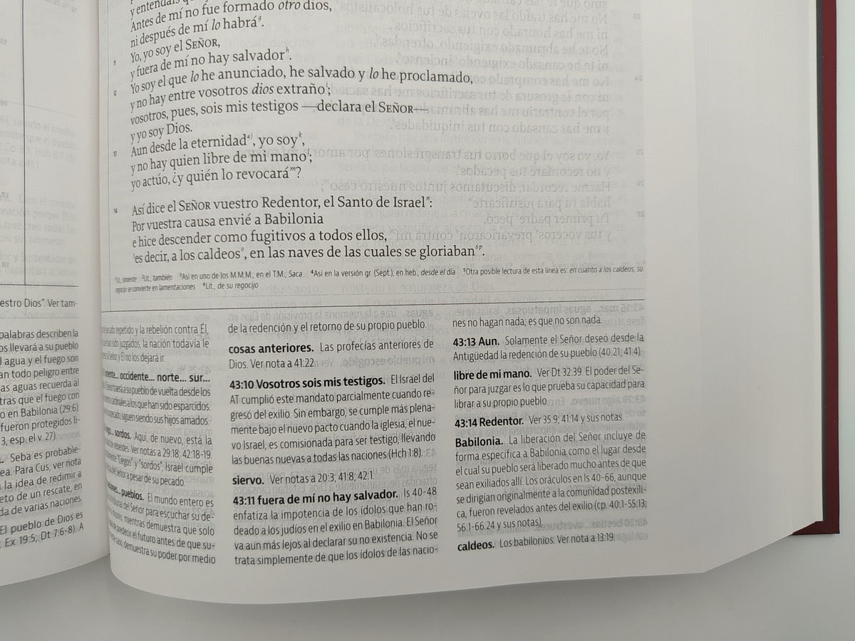 Biblia de Estudio de la Reforma LBLA tapa dura rojo con estuche