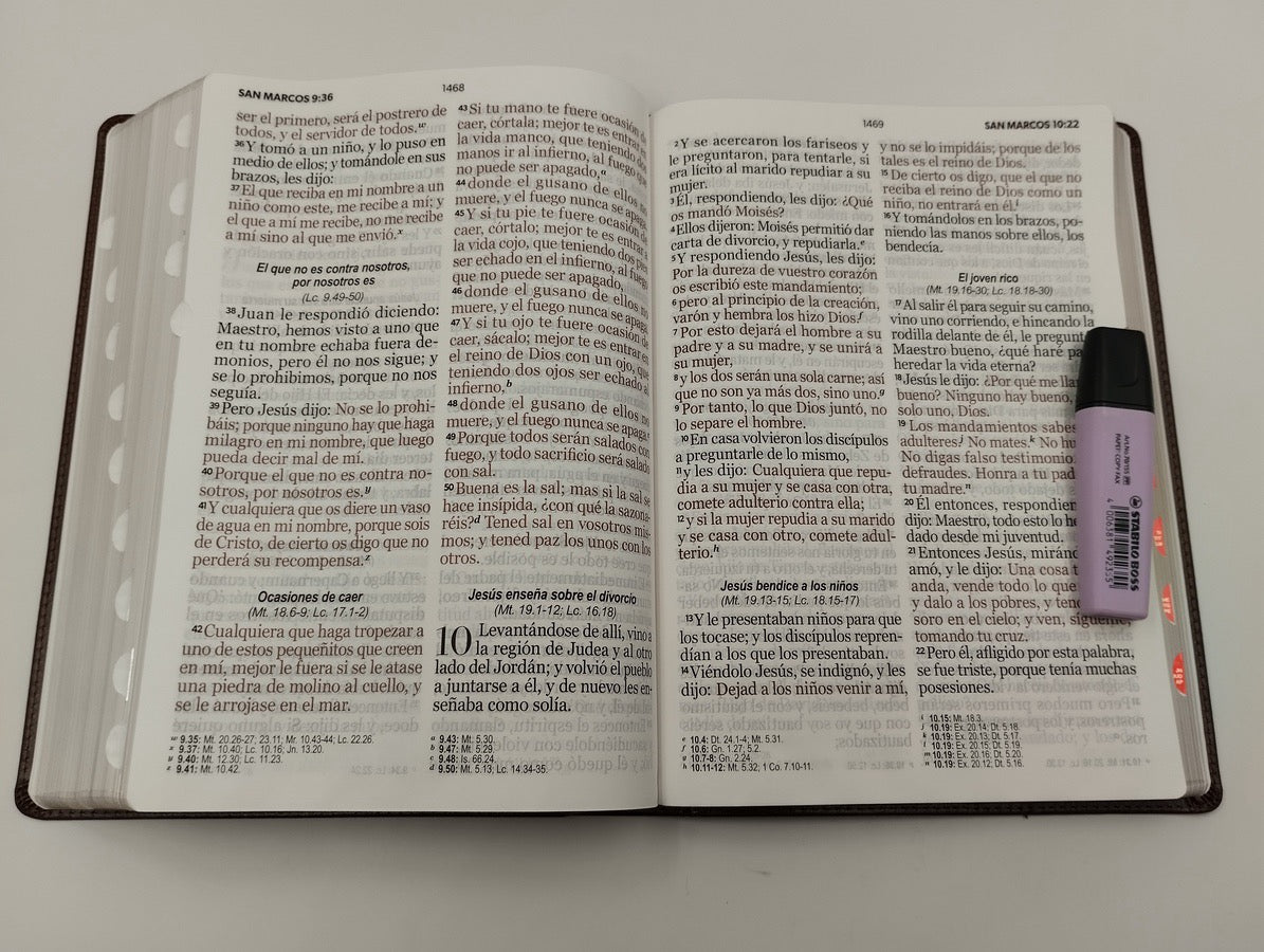 Biblia RVR60 Letra Súper Gigante 19 puntos marrón indice