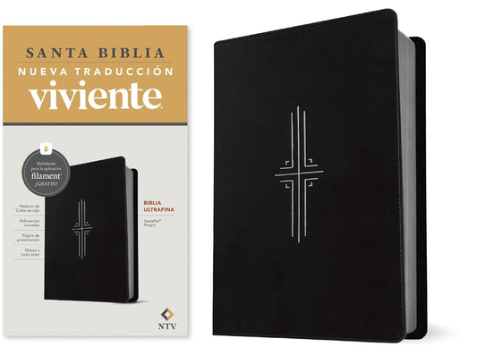 Biblia NTV Ultrafina negro simi peil