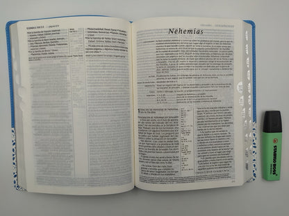 Biblia NTV Referencia Últrafina Letra Grande azul indice