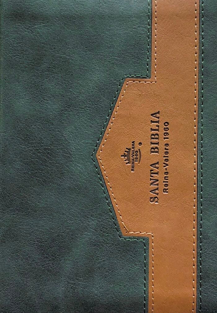 Biblia RVR60 Bolsillo verde con cierre indice