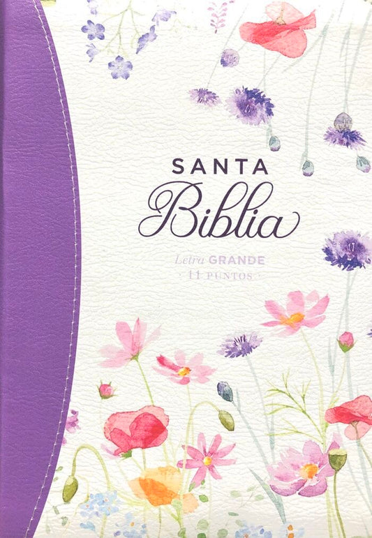 Biblia RVR 1960 Letra Grande Tamaño Manual lila