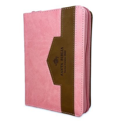 Biblia RVR60 Bolsillo Rosa Con Cierre indice