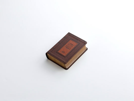 Biblia RVR60 Tamaño Compacto Letra Grande 12 puntos piel café